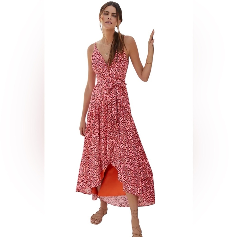 Hutch Anthropologie Flutter Wrap Midi Dress - Small